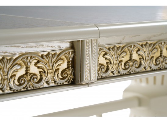 Деревянный стол Кассиль крем / золотая патина в Набережных Челнах