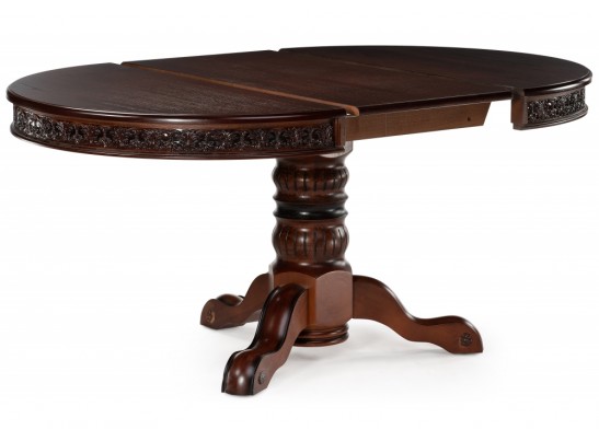 Деревянный стол Коул 110(160)х110х78 орех / коричневая патина в Набережных Челнах