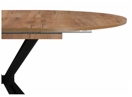 Деревянный стол Орион 90 / 130 дуб крафт золотой / черный матовый в Набережных Челнах