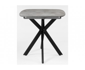 Деревянный стол Кортез 116(160)x77 раздвижной цемент / черный