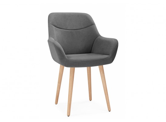 Деревянный стул Флюид 360 темно-серый (zd 995) / светлое дерево в Набережных Челнах