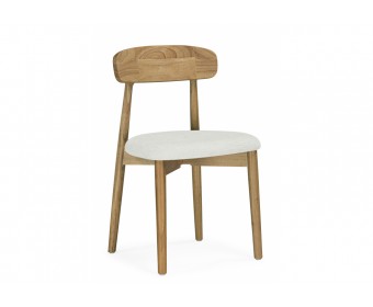 Деревянный стул Okava 1 бежевая рогожка / светлое дерево