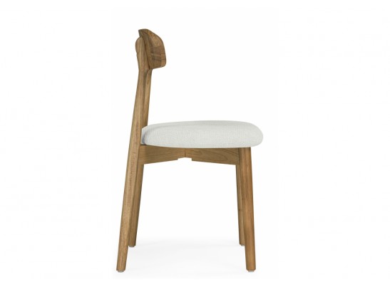 Деревянный стул Okava 1 бежевая рогожка / светлое дерево