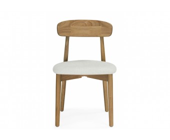 Деревянный стул Okava 1 бежевая рогожка / светлое дерево