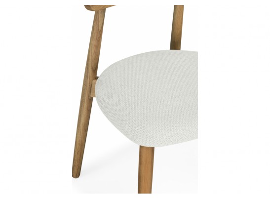 Деревянный стул Okava 1 бежевая рогожка / светлое дерево