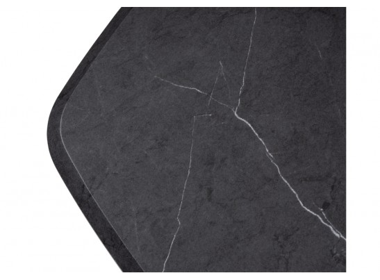 Набор столиков Лойс 80х80х46(60х60х38) мрамор черный / дуб антик в Набережных Челнах