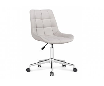 Компьютерное кресло Честер  молочный / хром