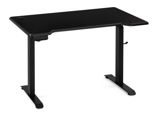 Компьютерный стол Маркос с механизмом подъема 120х75х75 черная шагрень / черный в Набережных Челнах