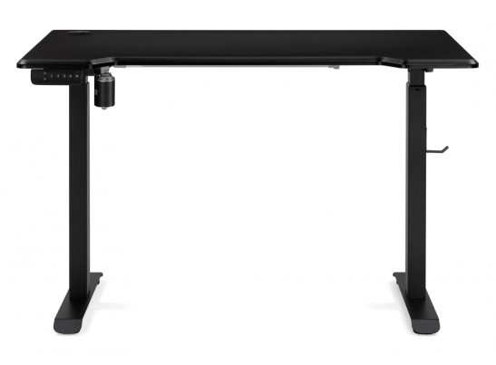 Компьютерный стол Маркос с механизмом подъема 120х75х75 черная шагрень / черный в Набережных Челнах