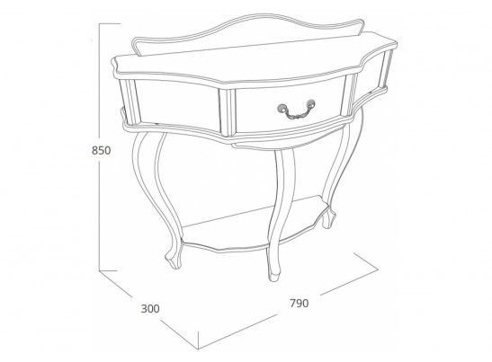 Консольный столик Джульетта венге в Набережных Челнах