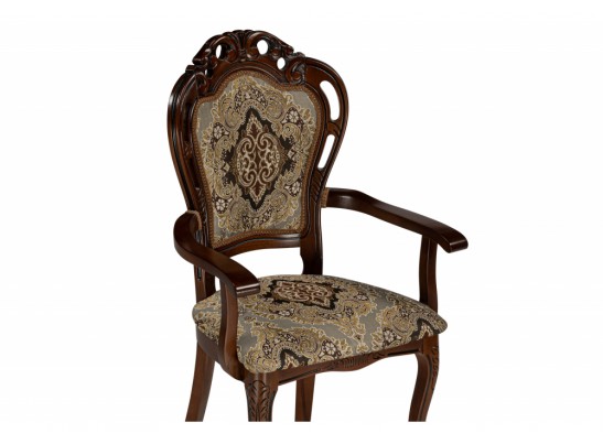 Кресло Bronte муса чёрная вишня / патина