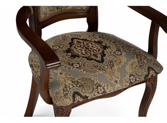 Кресло Bronte муса чёрная вишня / патина