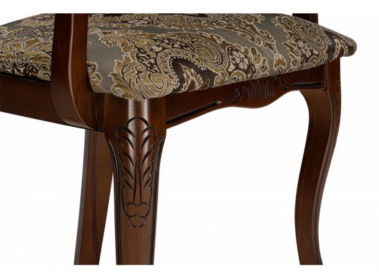 Кресло Bronte муса чёрная вишня / патина