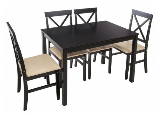 Обеденная группа Chili (стол и 4 стула) cappuccino / cream в Набережных Челнах