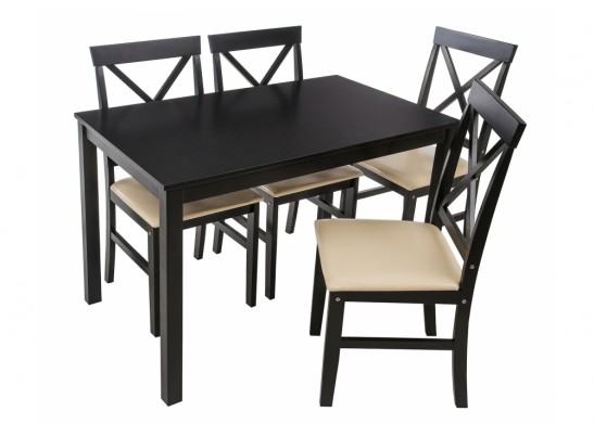 Обеденная группа Chili (стол и 4 стула) cappuccino / cream в Набережных Челнах