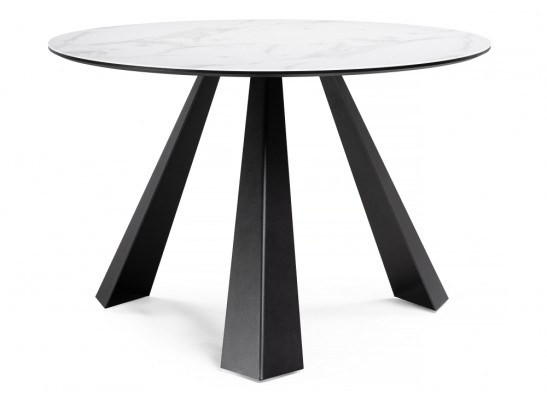 Обеденная группа Эудис velutto 05 / белый мрамор / черный в Набережных Челнах