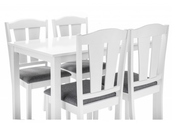 Обеденная группа Mali (стол и 4 стула) white / grey в Набережных Челнах