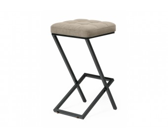 Полубарный стул Амаури микровелюр катания хумус / черный