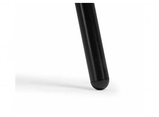 Полубарный стул Хара серая экокожа / черный глянец в Набережных Челнах