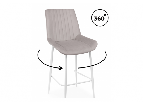 Полубарный стул Седа 360 латте (zd 290) / белый в Набережных Челнах