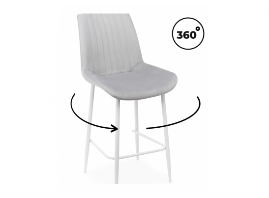 Полубарный стул Седа 360 светло-серый (zd 960) / белый в Набережных Челнах