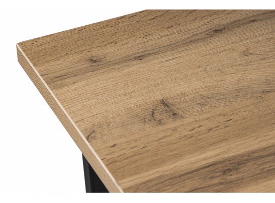 Деревянный стол Лота Лофт 120х75 черный матовый / дуб крафт золотой в Набережных Челнах