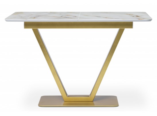 Стол на тумбе Бугун белый / золото в Набережных Челнах