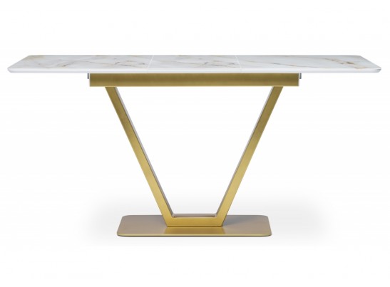 Стол на тумбе Бугун белый / золото в Набережных Челнах