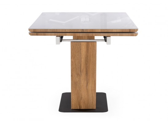 Стол на тумбе Конор 140(200)х80х73 белый / дуб вотан в Набережных Челнах