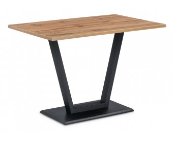Стол на тумбе Мичиган Лофт 110х70х74 25 мм дуб вотан / черный матовый