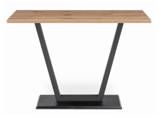 Стол на тумбе Мичиган Лофт 110х70х74 25 мм дуб вотан / черный матовый в Набережных Челнах