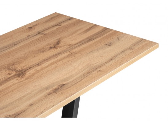 Стол на тумбе Мичиган Лофт 110х70х74 25 мм дуб вотан / черный матовый в Набережных Челнах