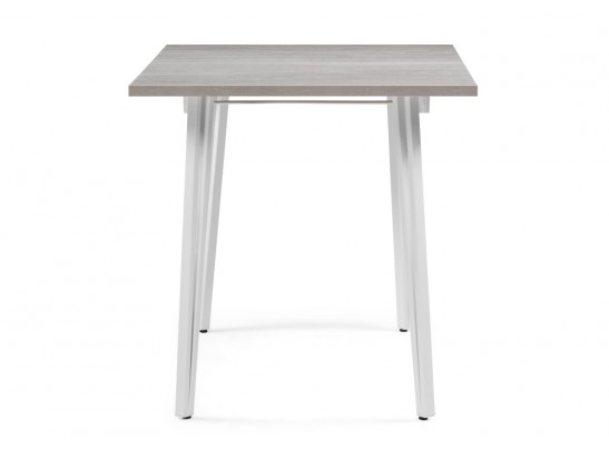 Стол раскладной Денвер Лофт 120(160)х75х75 25 мм бетон / матовый белый в Набережных Челнах