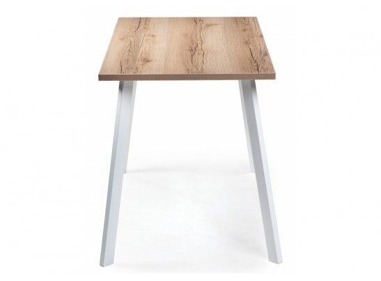 Стол Тринити Лофт 120 25 мм белый матовый / дуб делано светлый в Набережных Челнах