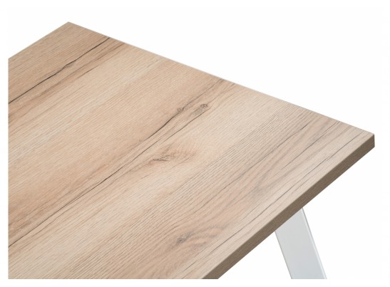 Стол Тринити Лофт 120 25 мм белый матовый / дуб делано светлый в Набережных Челнах