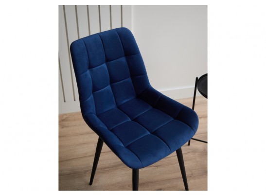 Стул на металлокаркасе Челси 360 К синий (zd 798) / черный в Набережных Челнах