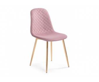 Стул на металлокаркасе Dabl light purple/ gold