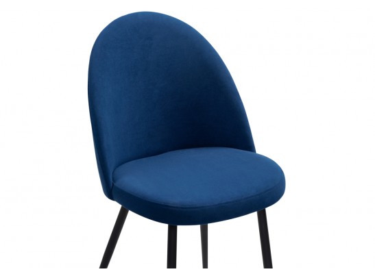 Стул на металлокаркасе Дагрун темно-синий / черный каркас в Набережных Челнах