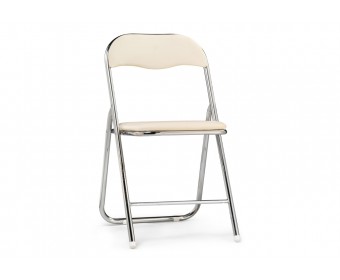 Стул на металлокаркасе Fold 1 складной beige / chrome