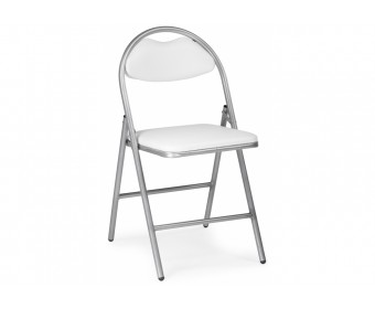 Стул на металлокаркасе Gikat белый полимер / светлый мусс