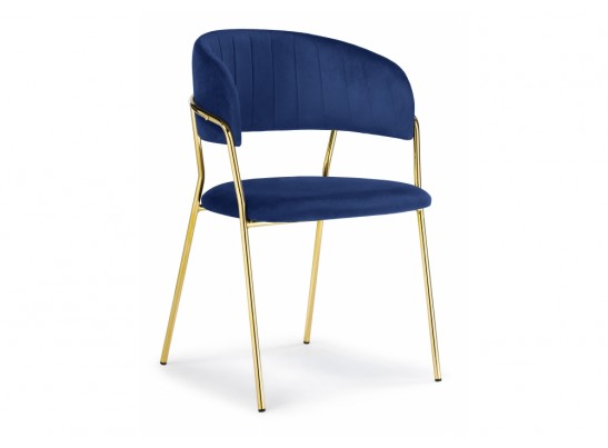 Стул на металлокаркасе Kamelia dark blue / gold в Набережных Челнах