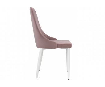 Стул на металлокаркасе Kora light purple / white