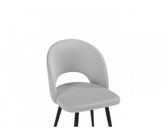 Стул на металлокаркасе Курбис светло-серый (zd 960) / черный