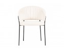 Стул на металлокаркасе Лео белый Brendy Milk 02 / черный