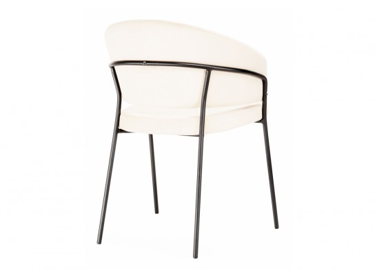 Стул на металлокаркасе Лео белый Brendy Milk 02 / черный