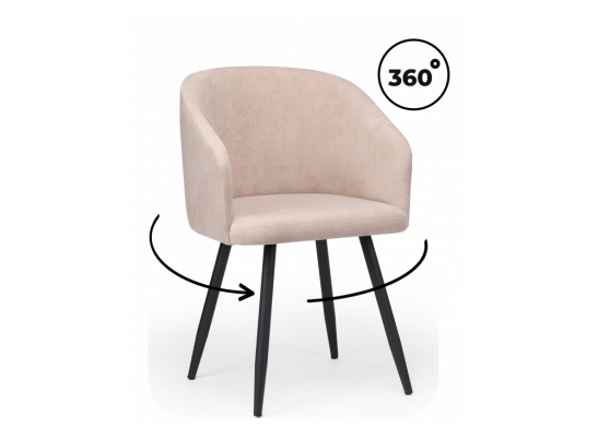 Стул на металлокаркасе Монер 360 латте (glory 10) / черный в Набережных Челнах