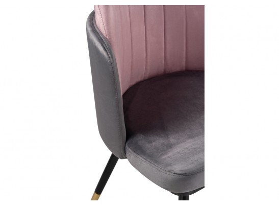 Стул на металлокаркасе Penelopa dark gray / pink / black / gold в Набережных Челнах