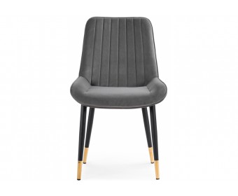 Стул на металлокаркасе Seda 1 dark gray / black / gold