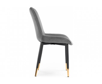 Стул на металлокаркасе Seda 1 dark gray / black / gold