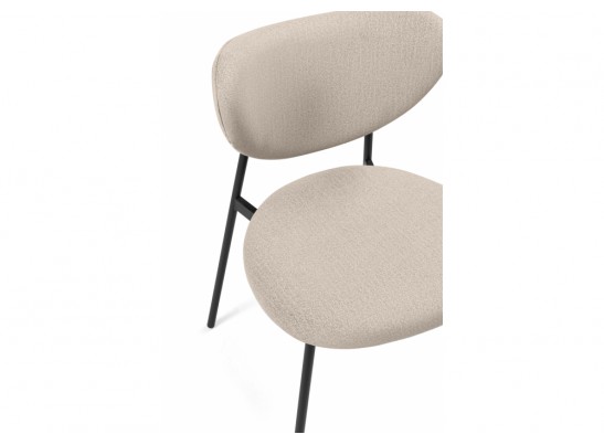 Стул на металлокаркасе Тео серо-бежевый (elon 30) / черный в Набережных Челнах